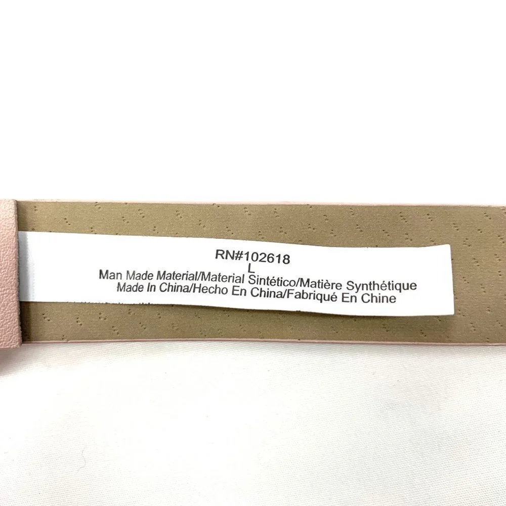 Madden Girl Belt Pale Pink Vegan Leather Silver Buckle Size Large NWT - Picture 5 of 6